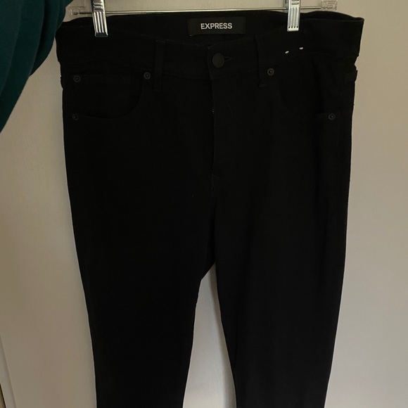 Express brand Mid rise skinny stretch black jeans - Picture 1 of 4